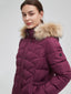 Quilted Puffer Jacket with Faux Fur Hood